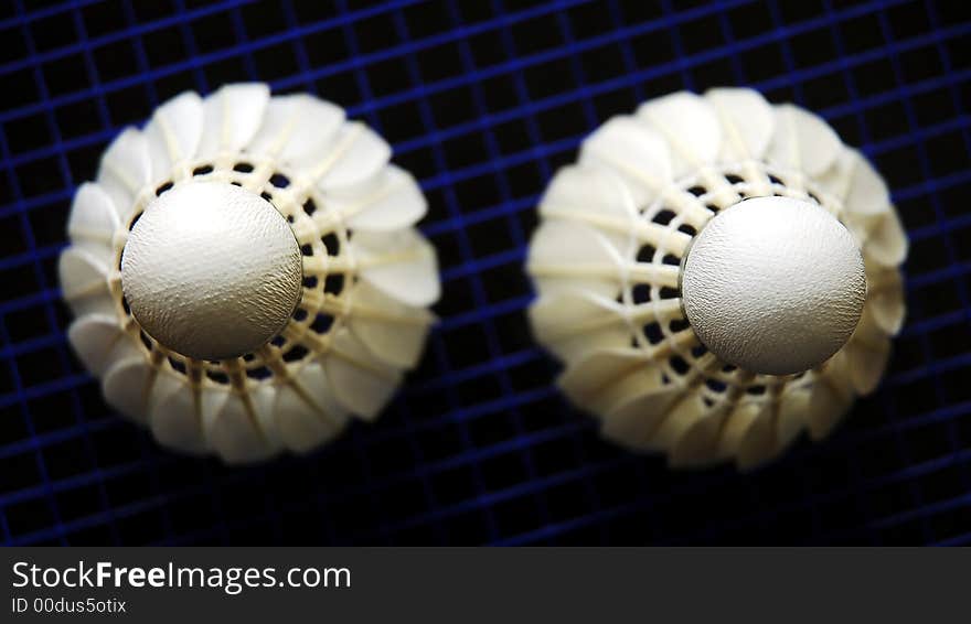 Shuttlecock and badminton close up in Sichuan,west of China