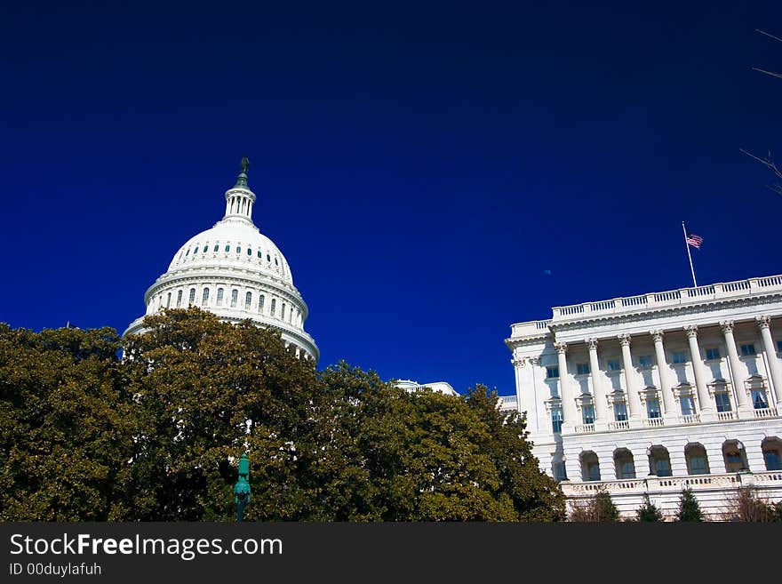 U.S. Capitol on a sunny spring