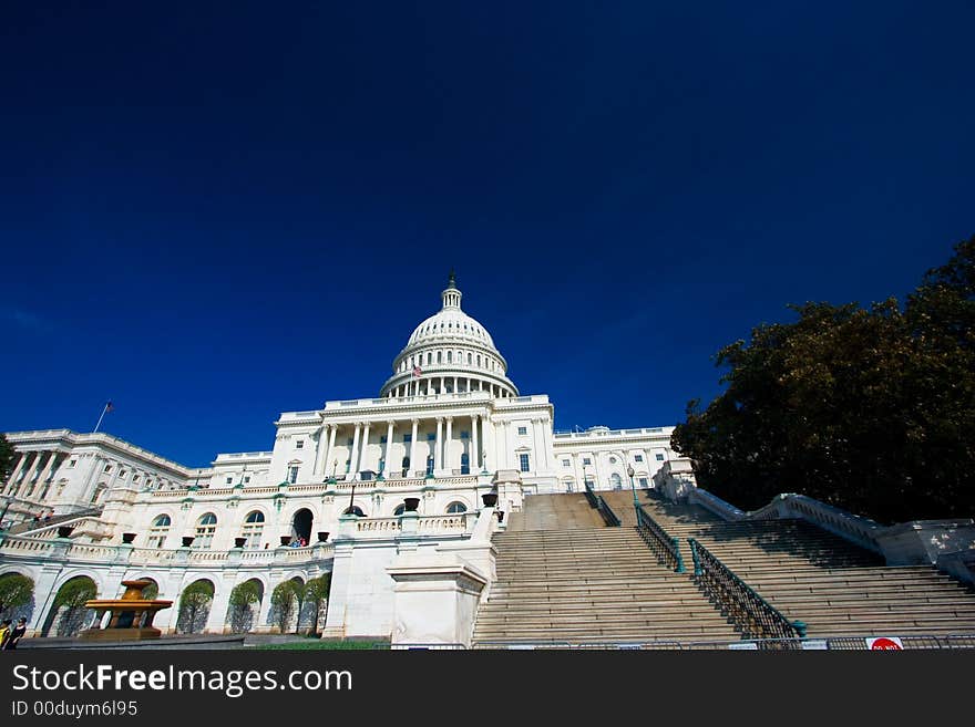 U.S. Capitol on a sunny spring