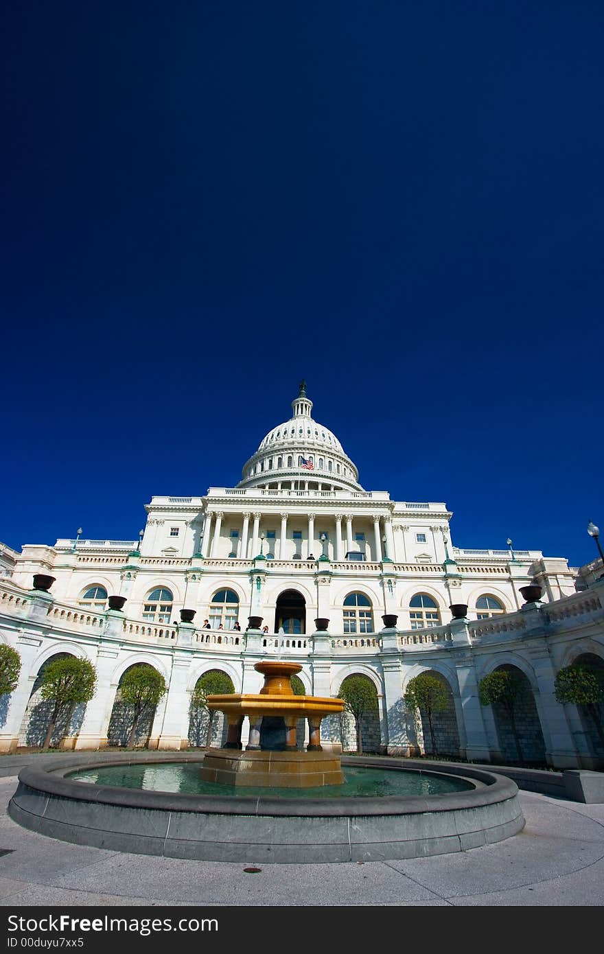 U.S. Capitol Building on a beautiful blue sky spring day. U.S. Capitol Building on a beautiful blue sky spring day