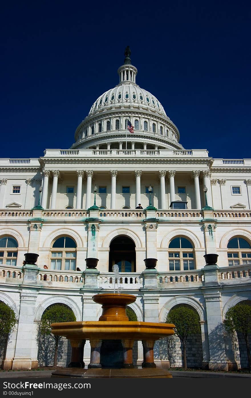 U.S. Capitol Building on a beautiful blue sky spring day. U.S. Capitol Building on a beautiful blue sky spring day