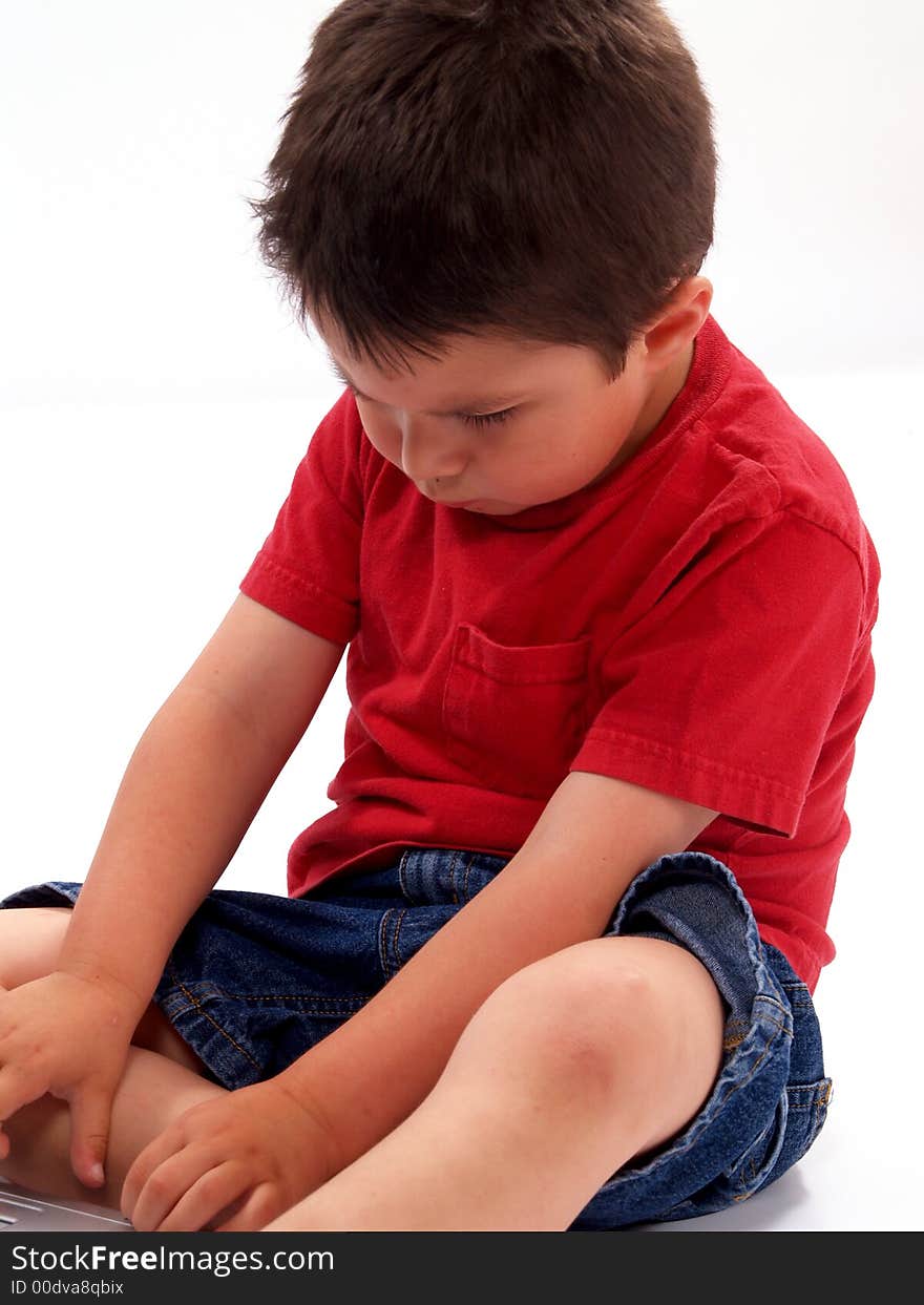 Little Boy and Laptop