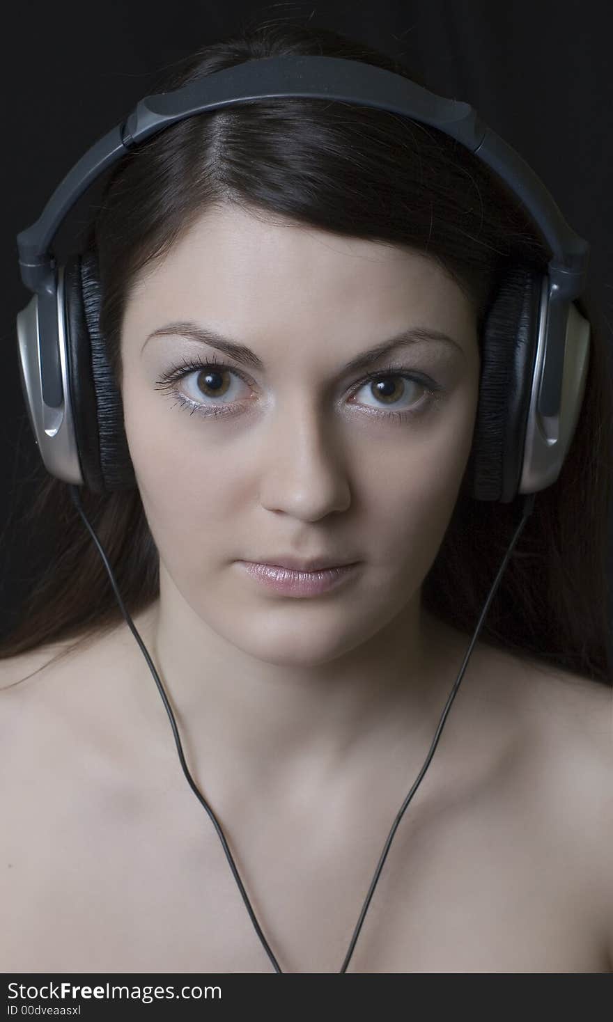 Pretty girl in headphones