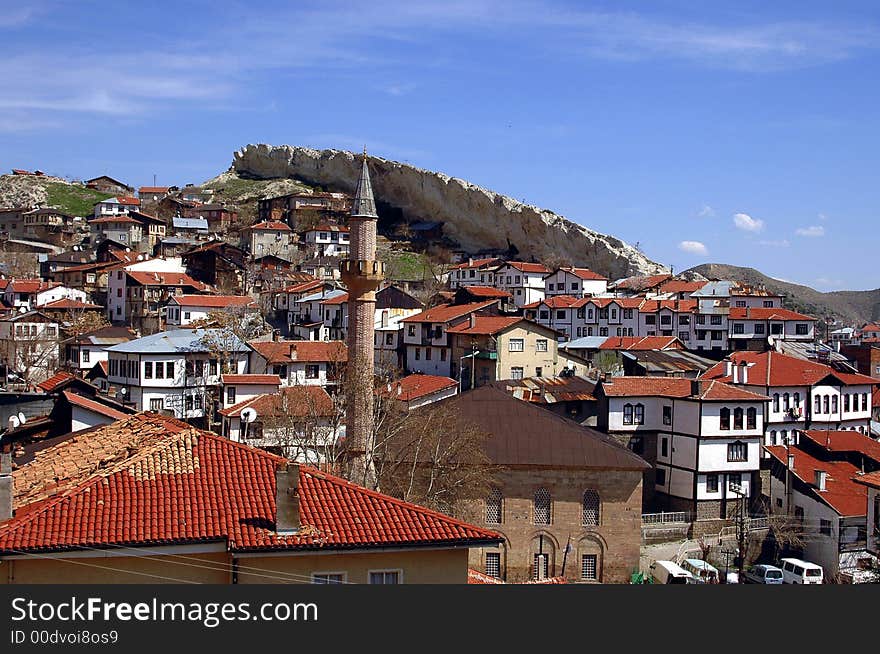 The Turkish town of Beypazary in Anatolia region