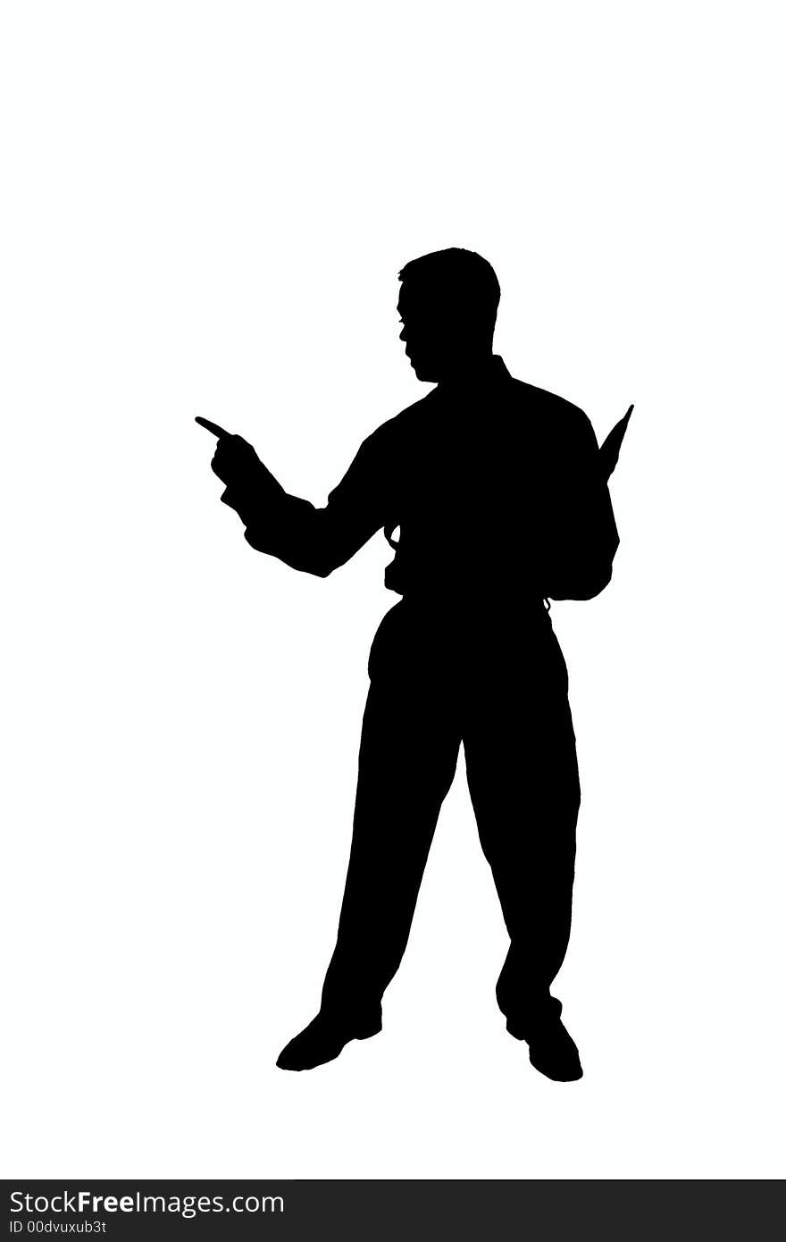 Silhouette of a businessman