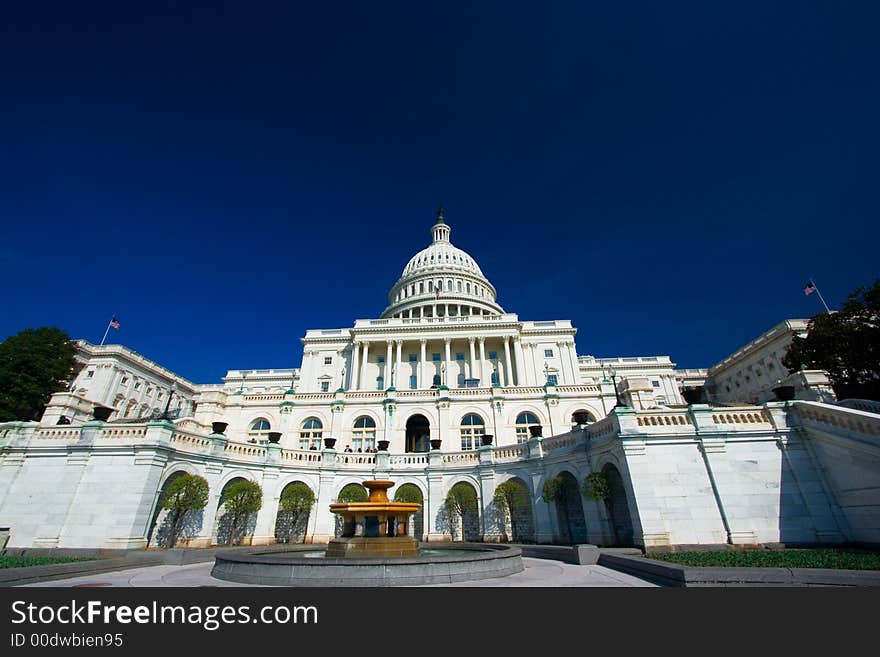 U.S. Capitol on a sunny spring