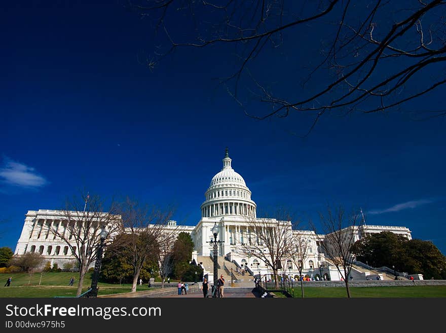 U.S. Capitol on a sunny day