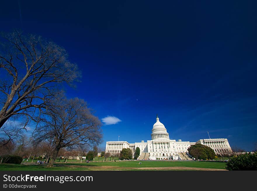 U.S. Capitol on a sunny day