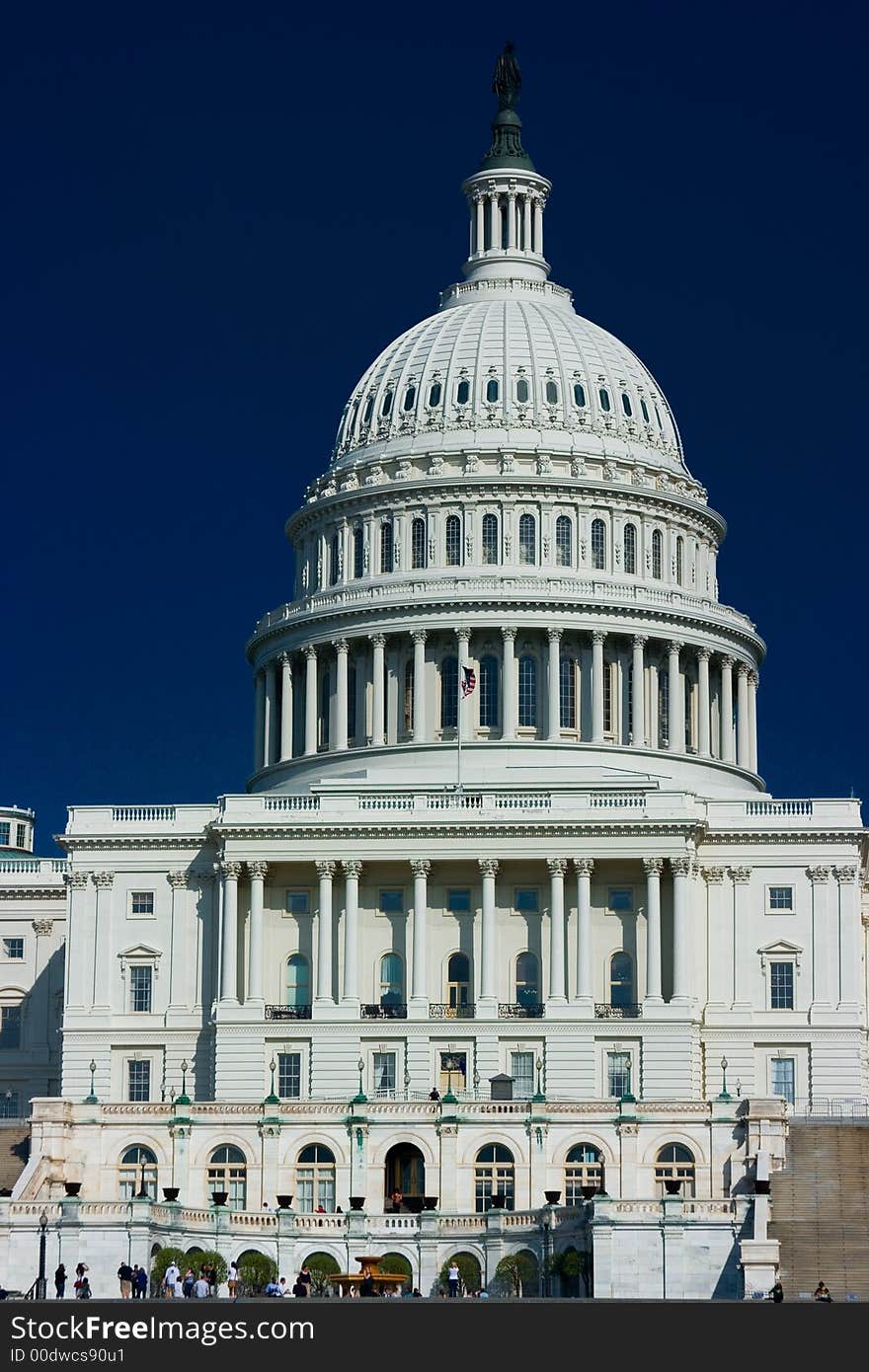 U.S. Capitol Building on a beautiful blue sky spring day. U.S. Capitol Building on a beautiful blue sky spring day