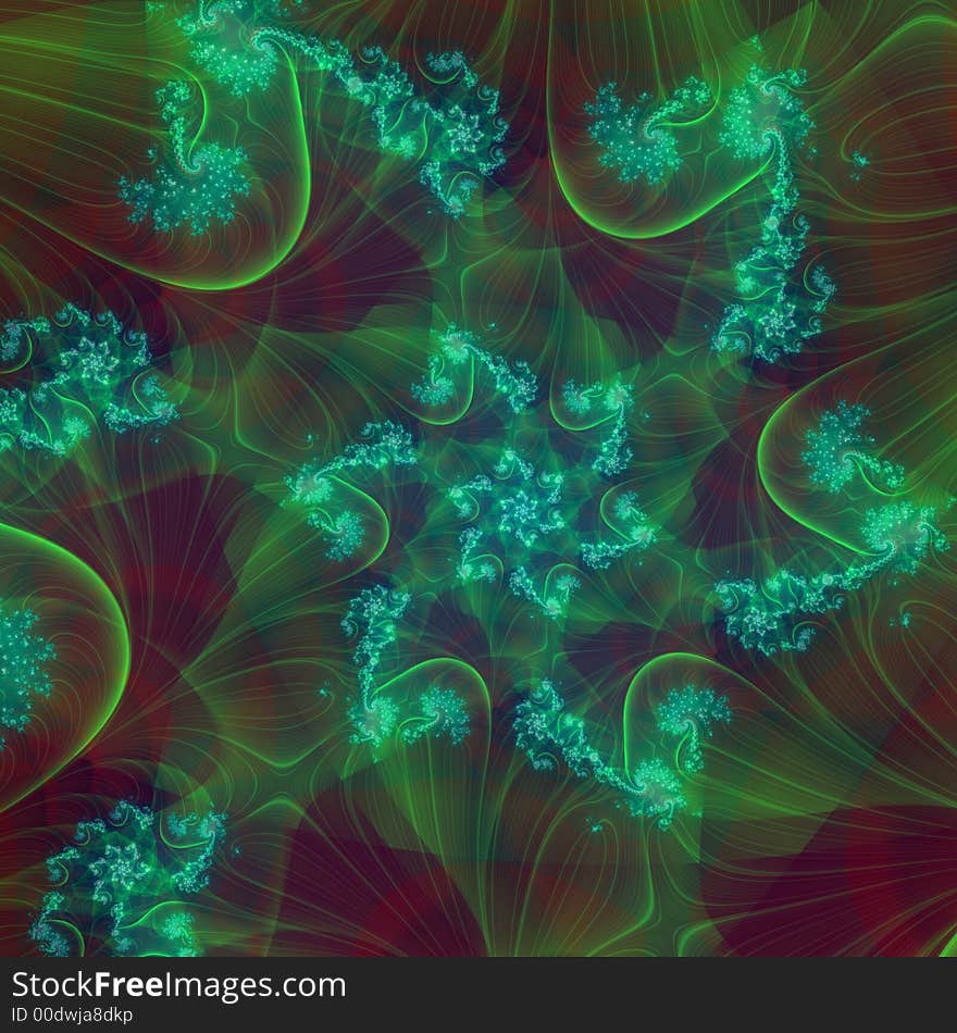 Green Star Abstract Background