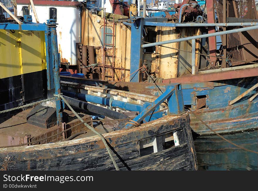 Abstract of construction of an old boat. Abstract of construction of an old boat