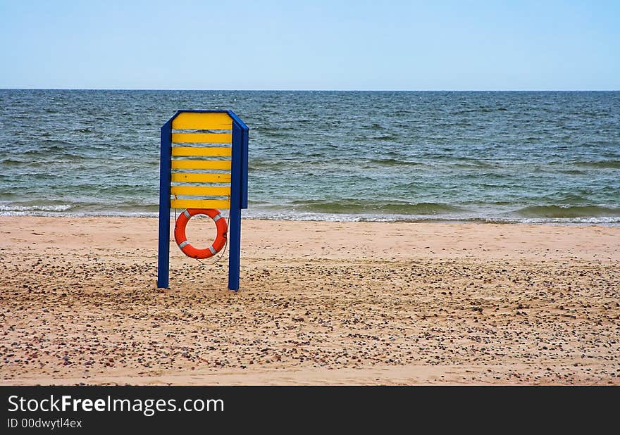 Buoy at the baltic beach