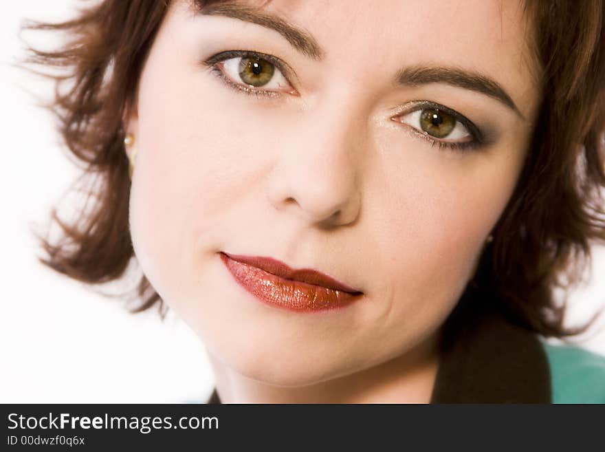 A woman model portrait in the studio. A woman model portrait in the studio