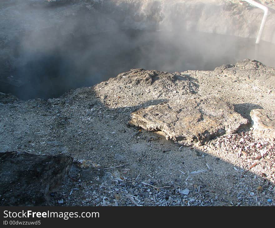 A steaming vent in Rotorua,Newa zealand. A steaming vent in Rotorua,Newa zealand