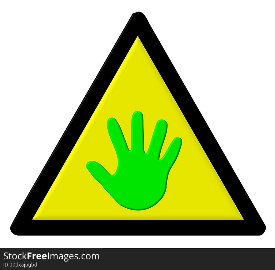 Hand icon - computer generated image