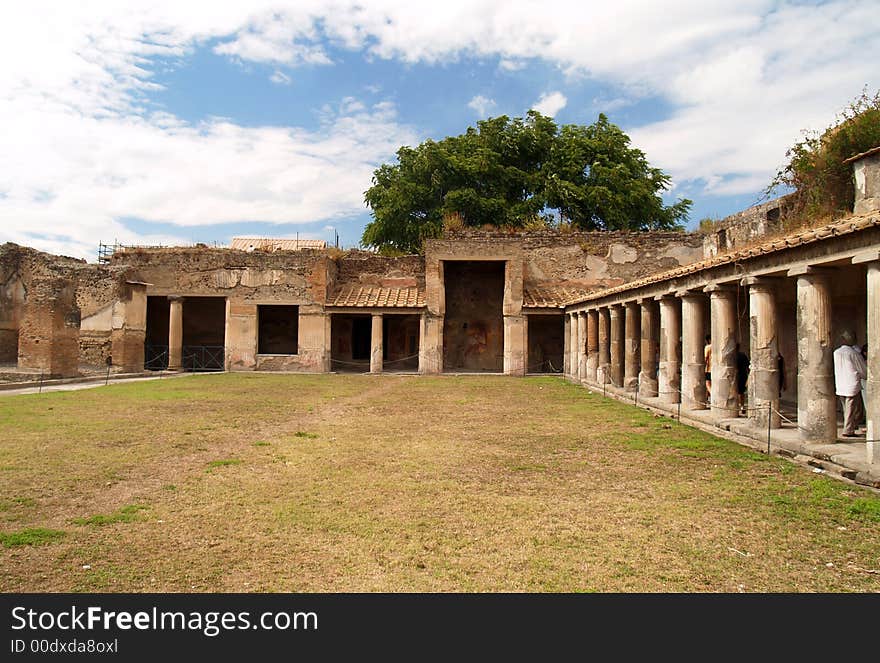 Pompei, ruins from the volcano eruption, in Naples Italy