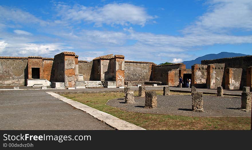 Pompei, ruins from the volcano eruption, in Naples Italy