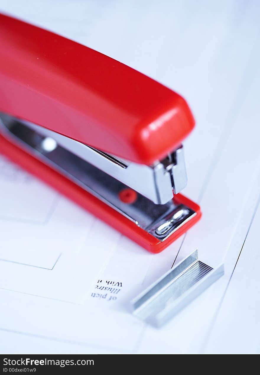 Stapler with staples