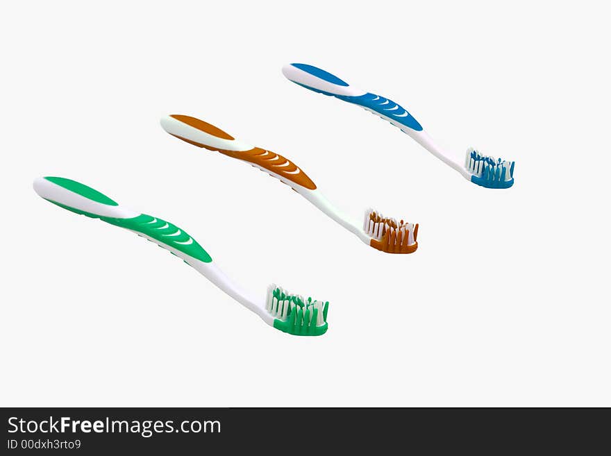 Toothbrushes in colors