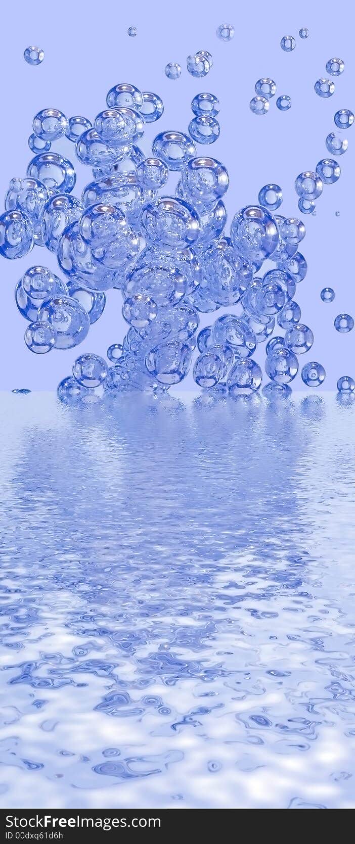 Blue bubble reflections