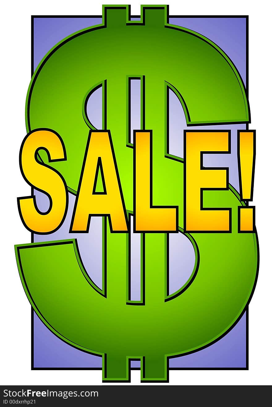 Big Sale Sign Dollar Symbol