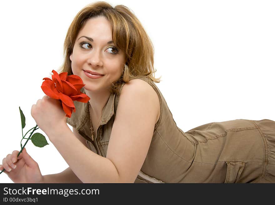 Girl with the flower in the hair