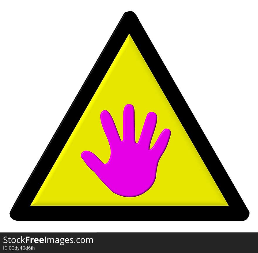 Hand icon - computer generated image