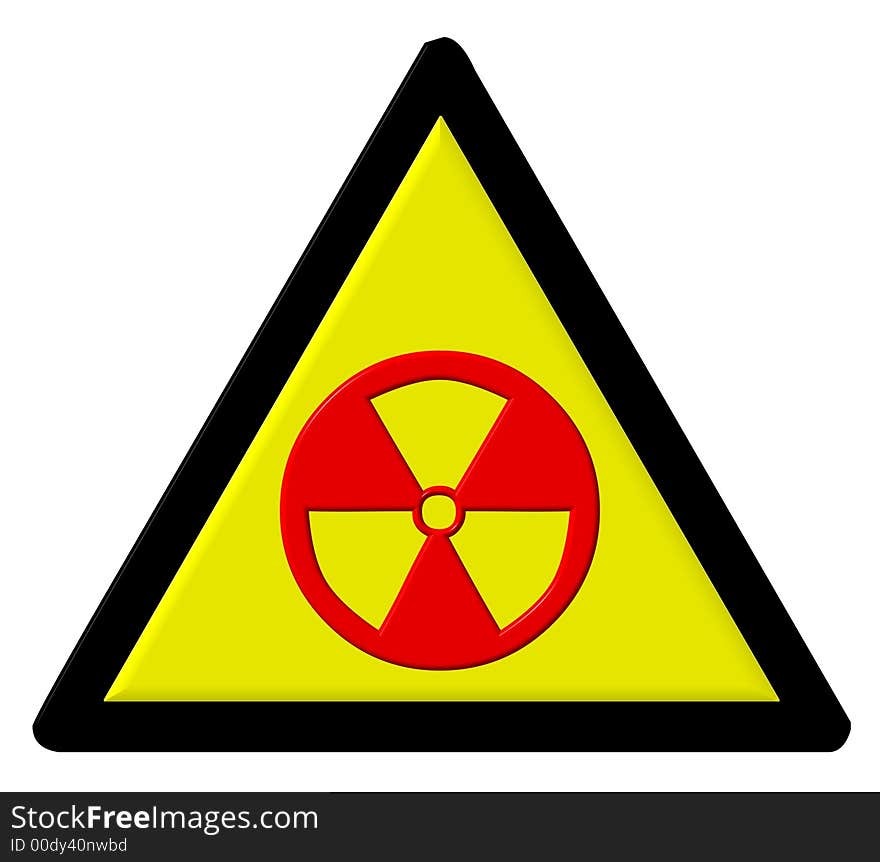 3D computer Icon - RadioActive illustration