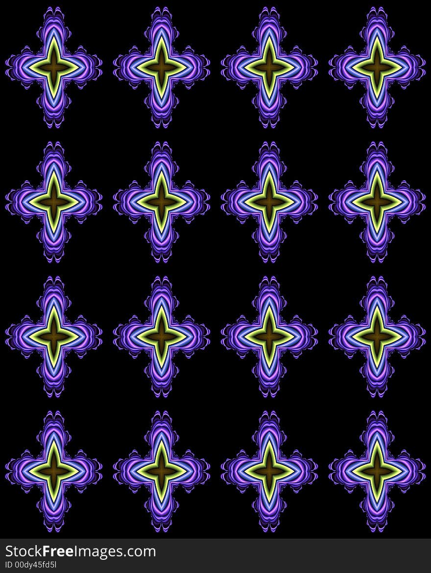 Abstract fractal image resembling royal purple cross wallpaper. Abstract fractal image resembling royal purple cross wallpaper