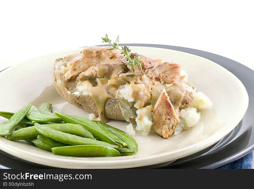 Baked potato and gravy