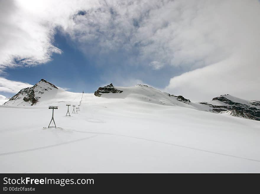 Alpine ski slopes