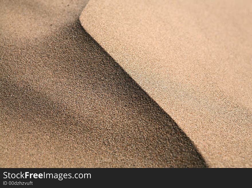 Line of ridge in the desert