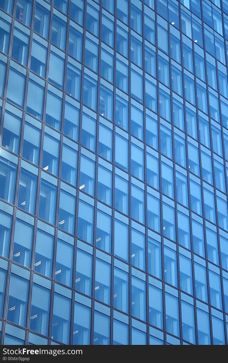 Lights in the windows of a skyscraper - working day.