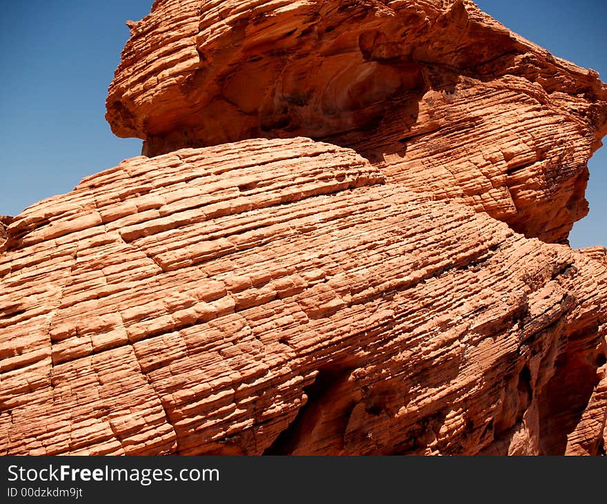 Red rock formations in the Valley of Fire