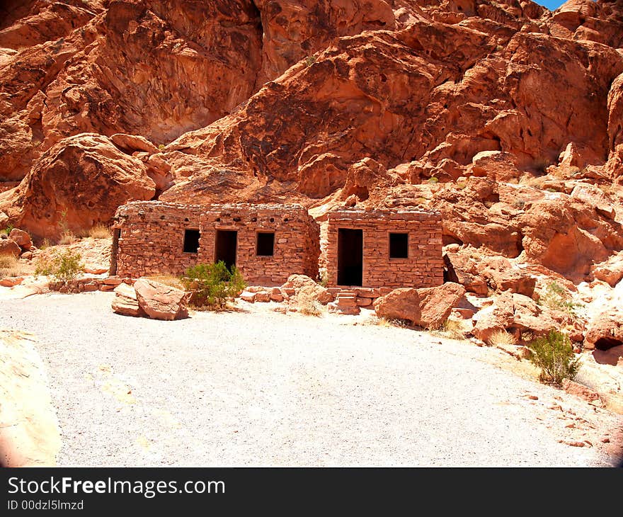 Red rock formations in the Valley of Fire