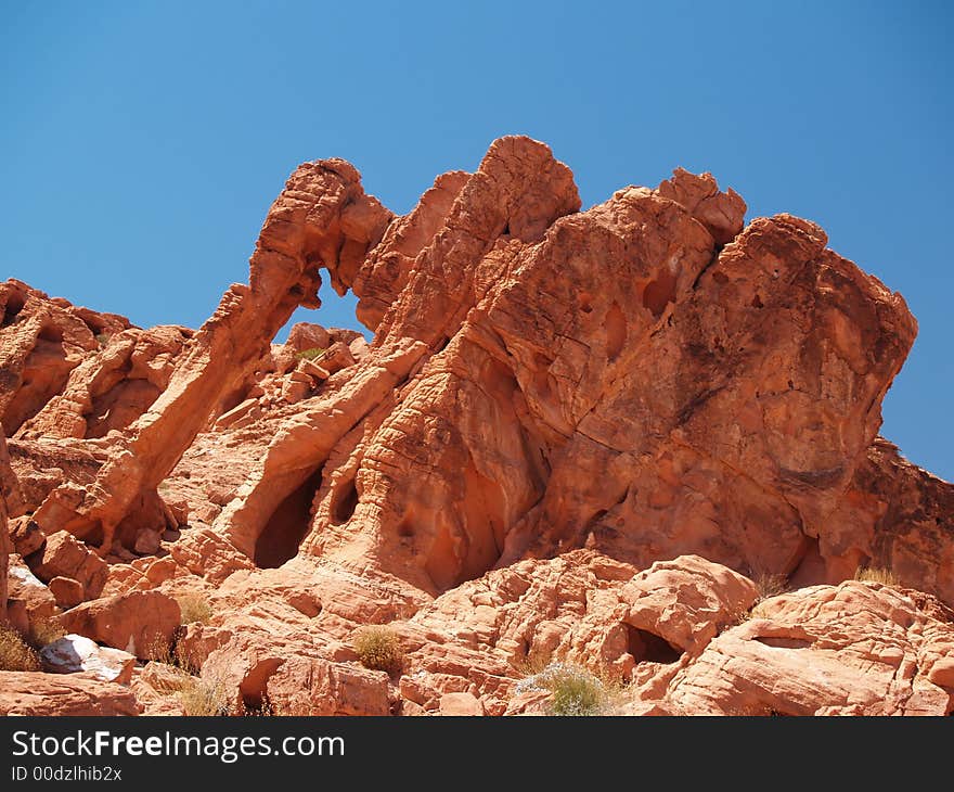 Red rock formations in the Valley of Fire