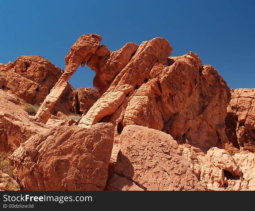 Red rock formations in the Valley of Fire