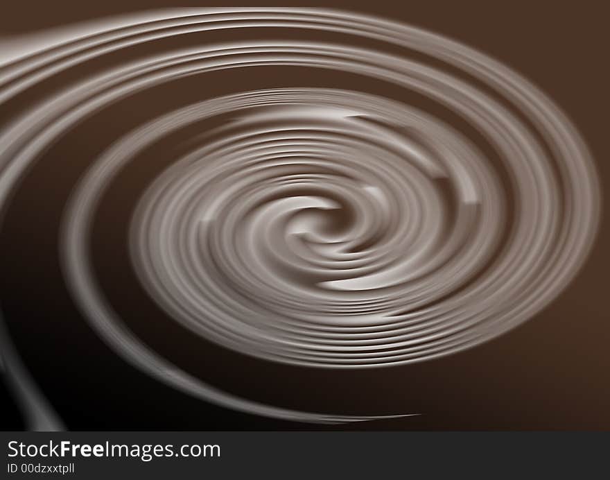 Illustrated whirlpool in brown and white