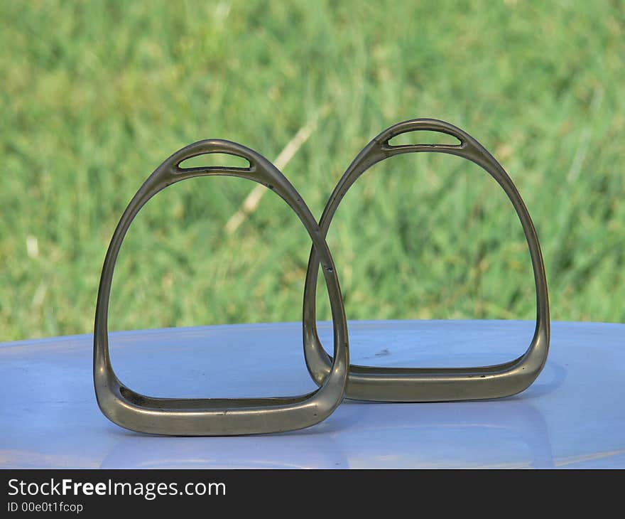 Old bronze horse ride stirrups. Old bronze horse ride stirrups