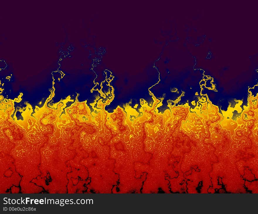 Hot Abstract Flames - Fractal