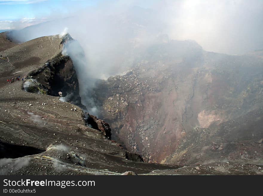 Main crater of Volcano etna