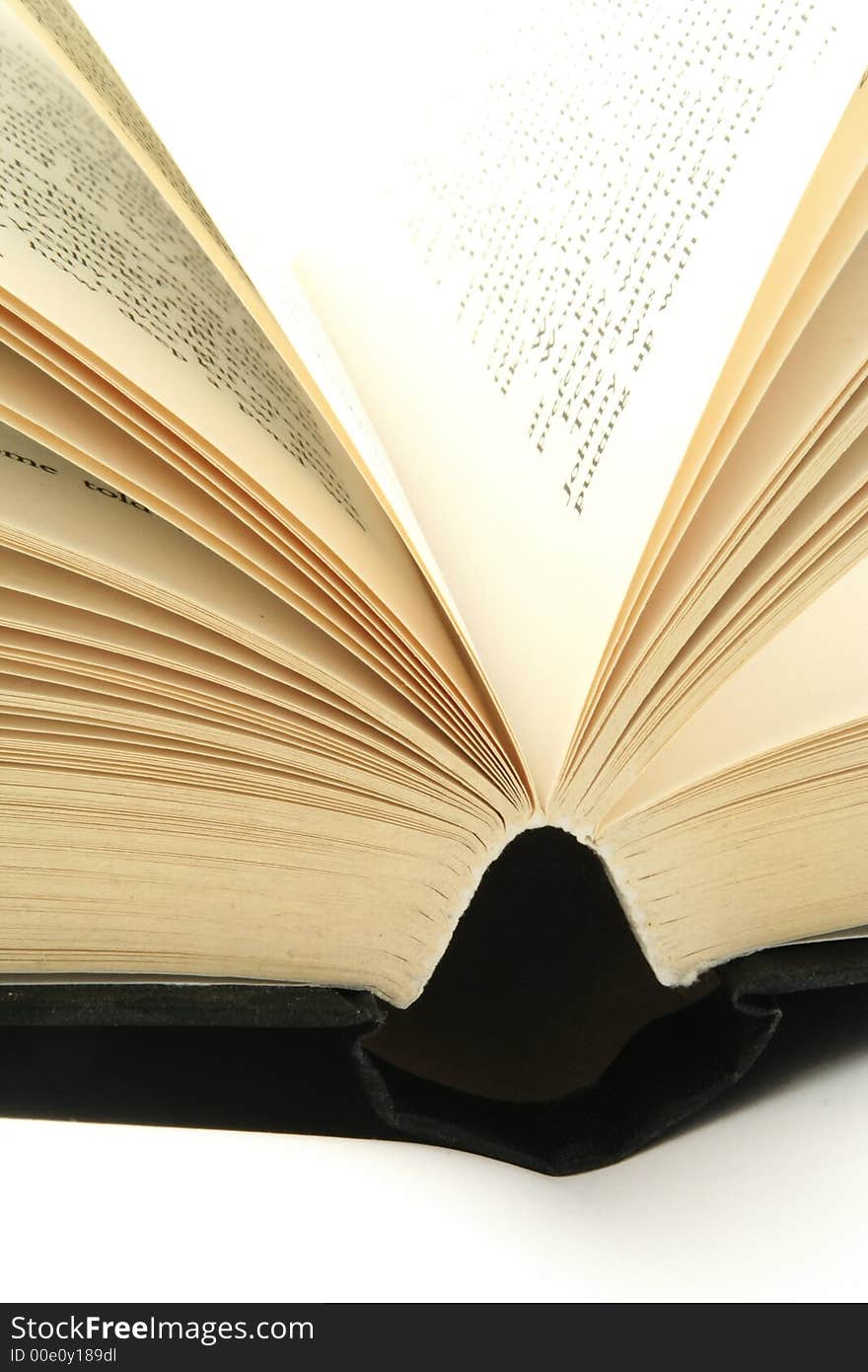 Stack of books against a white background