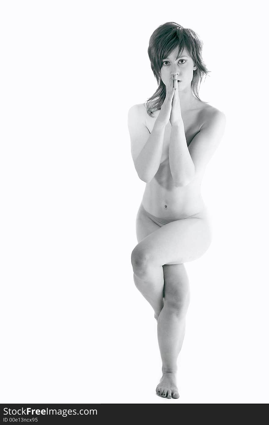 Yoga Pose Standing Naked