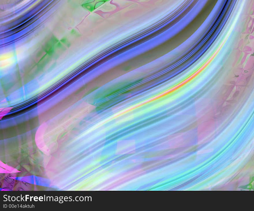 Multicoloured wavy curves, abstract background. Multicoloured wavy curves, abstract background