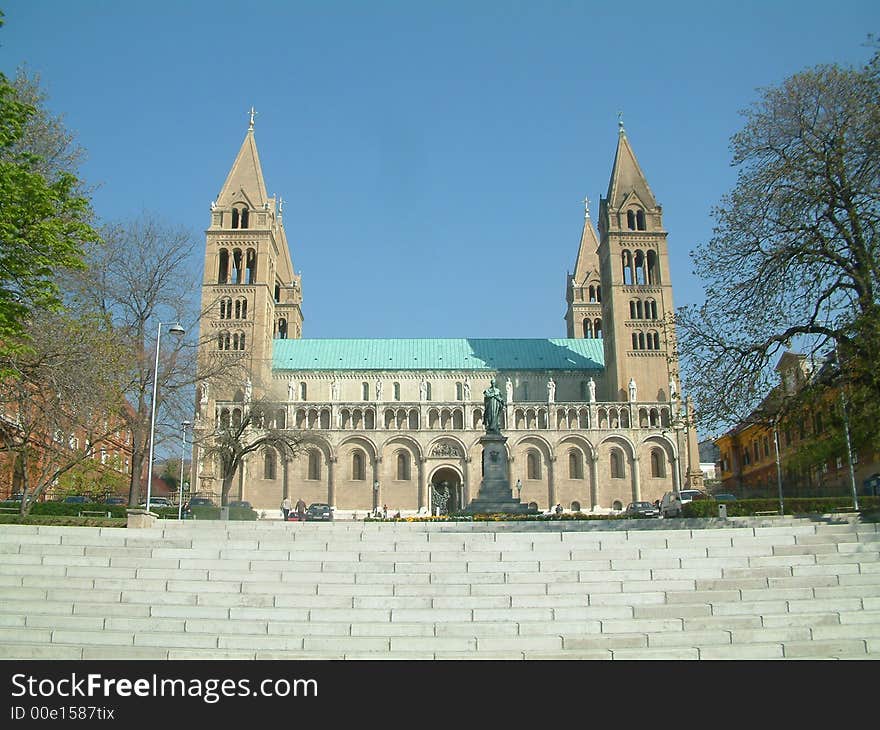 Building of the cathedral in Hungary