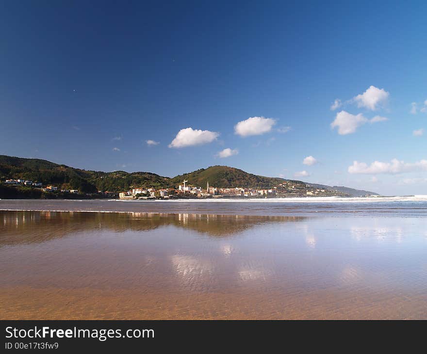 Laida beach in Vizcay, Basque