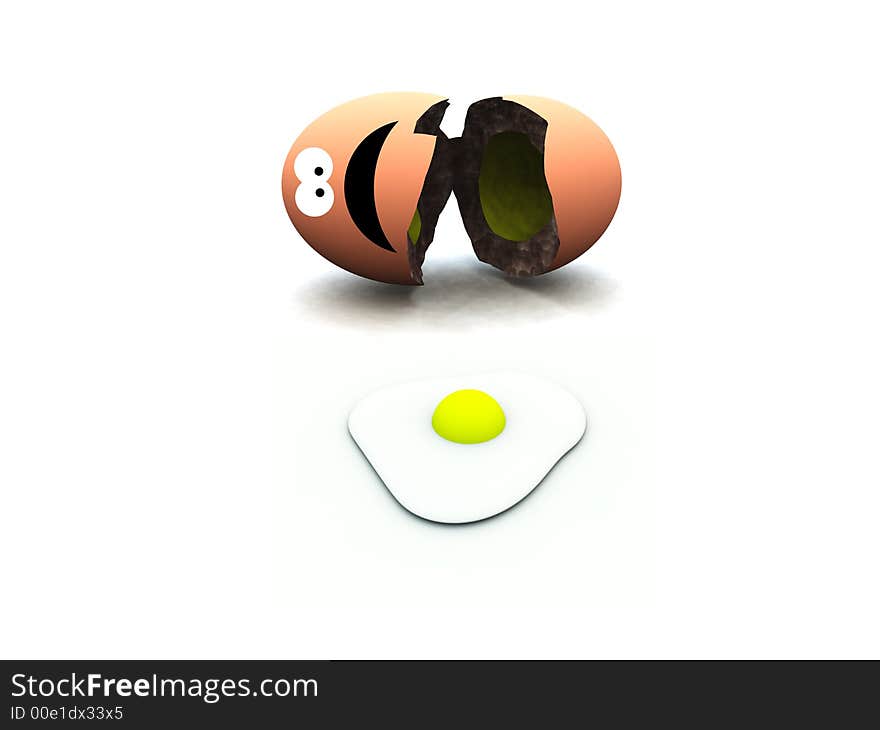 A image of a broken egg man, this image could be used for images relating to Easter and food. A image of a broken egg man, this image could be used for images relating to Easter and food.