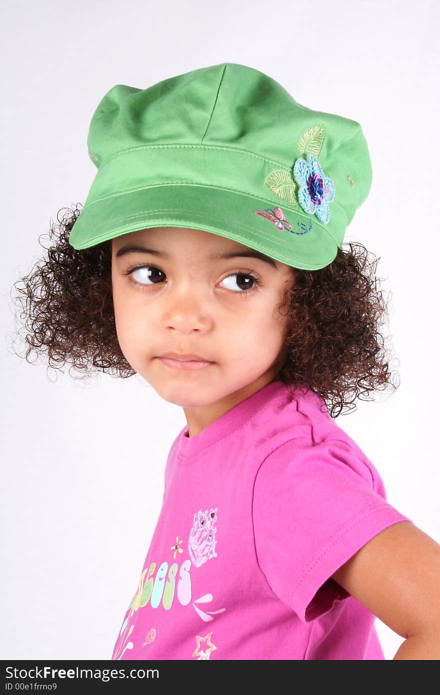 Girl In Green Hat