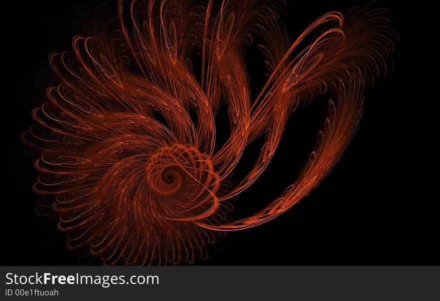 Beautiful black background with spiral image flowing on it. Beautiful black background with spiral image flowing on it