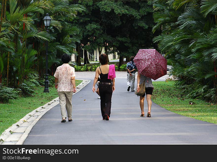 Walking in the parks